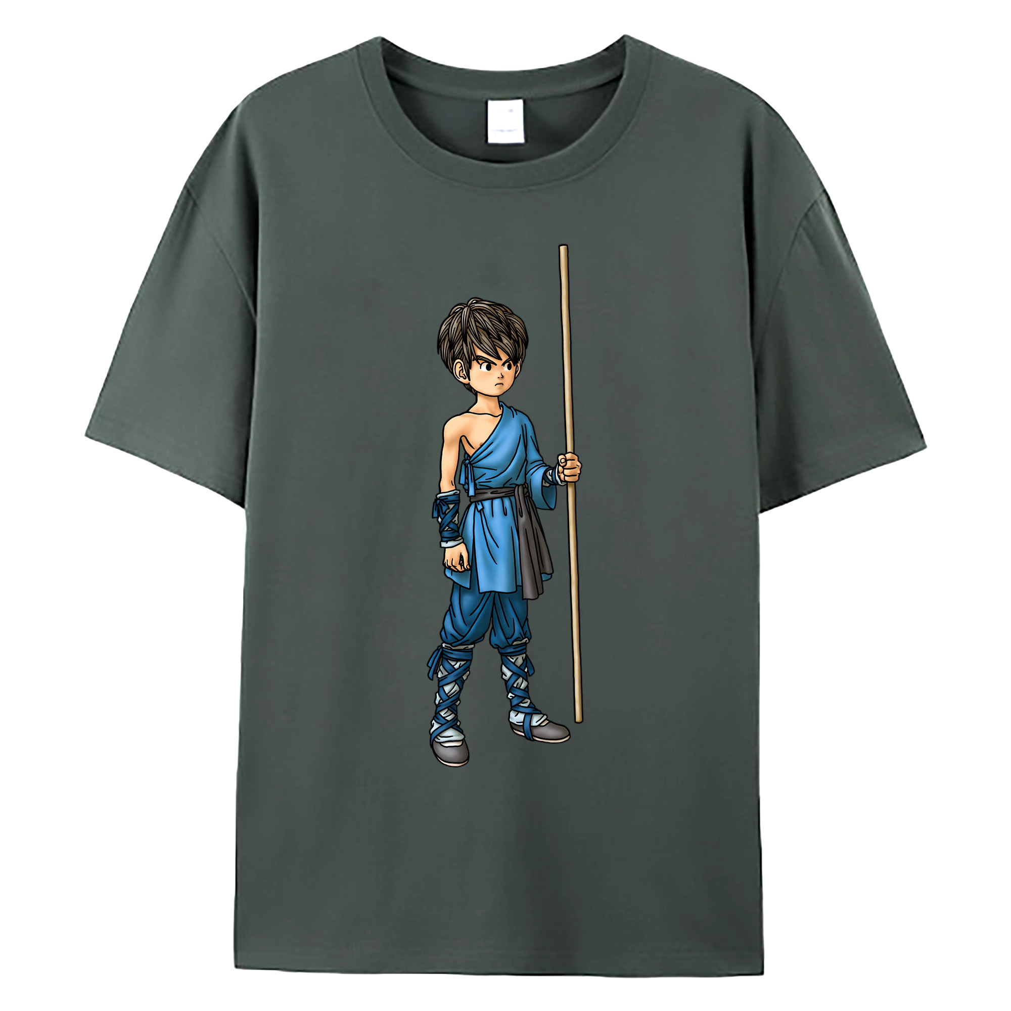 （画像用） ドラゴンクエスト Doragon Kuesuto Dragon Quest 綿100％ メンズ半袖Tシャツ｜肌触りやわらか＆通気性